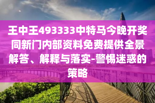 王中王493333中特馬今晚開獎同新門內部資料免費提供全景解答、解釋與落實-警惕迷惑的策略